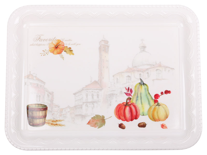 長方歐式雕花托盤